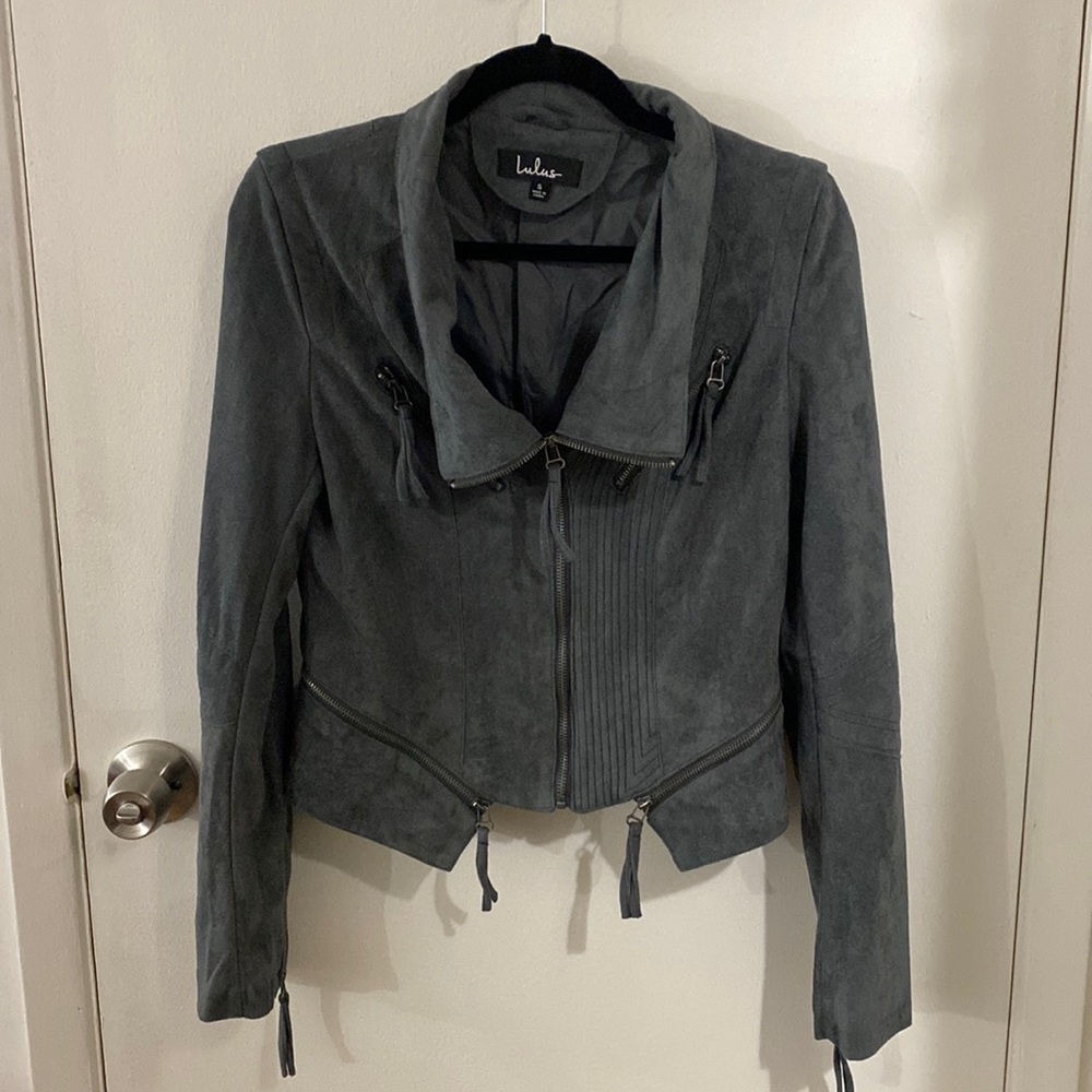 Faux suede Moto  jacket